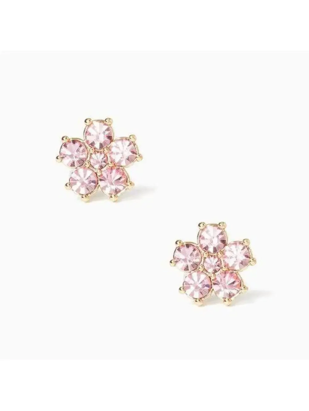 Kate Spade Flower Studs Earrings Gold Light Pink
